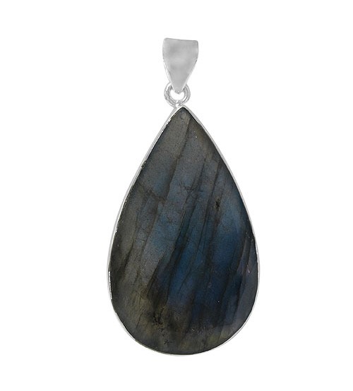 Teardrop Labradorite Pendant, Sterling Silver