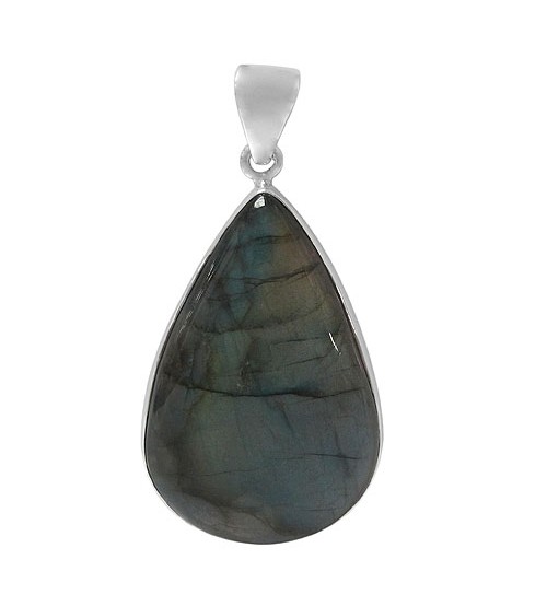 Teardrop Labradorite Pendant, Sterling Silver