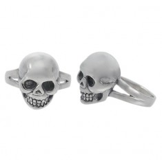 Skull Head Ring, Sterling Silver